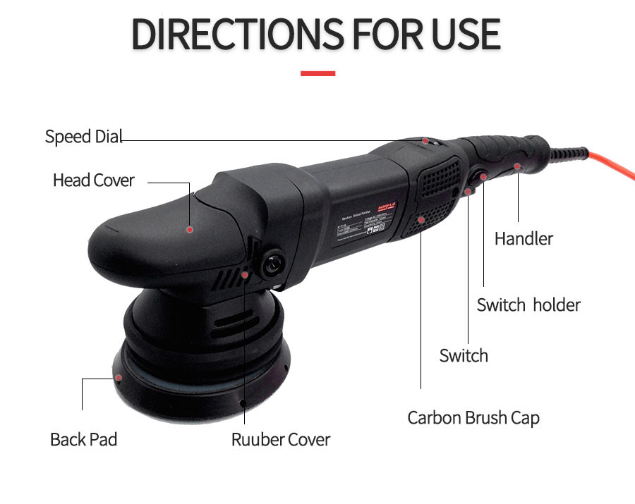 M15 15mm Auto Finesse Machine Polisher Buffer For Car Scratches