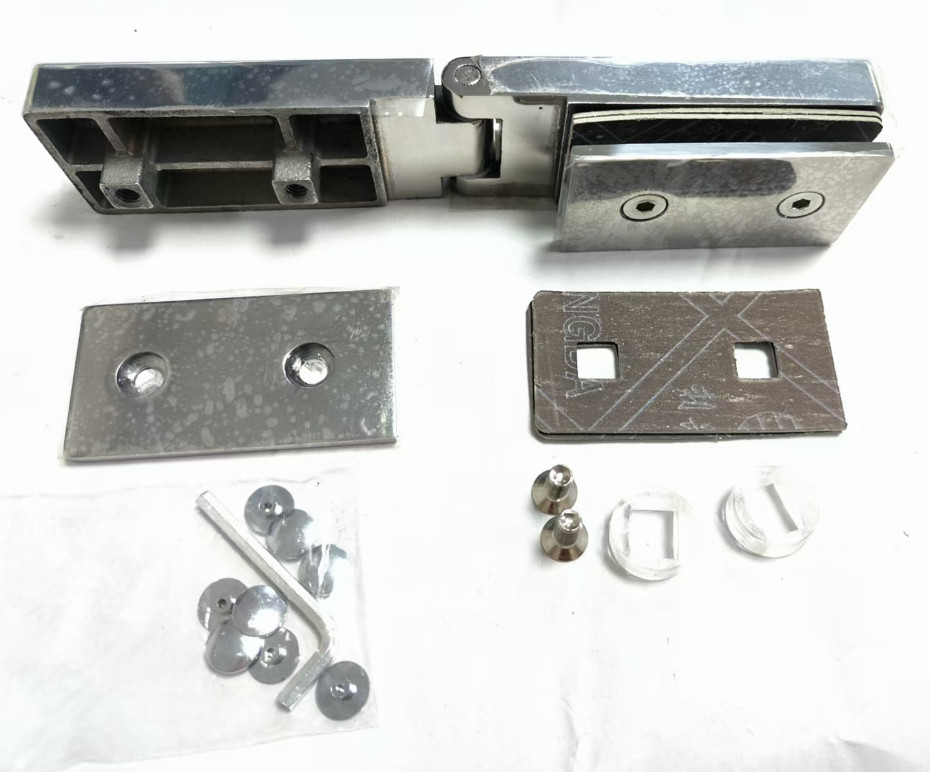 SUS304 Stainless Steel Casting Frameless Door Hinges High Precision For Bathroom