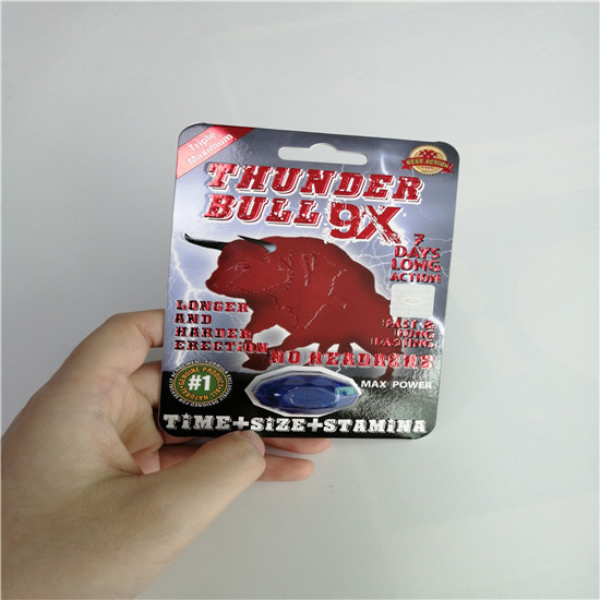 Pussycat Package Rhino Capsule Pills Blister Card UV printing