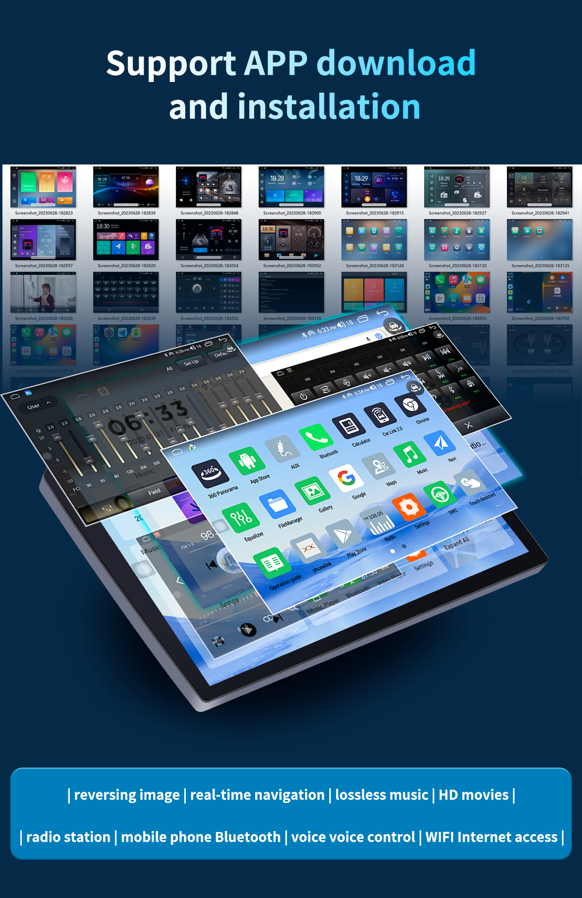 2DIN 9/10 Inch 2000*1200 8Core Carplay 4G DSP Navigation Stereo Screen Media Built-in HD Android Radio Player