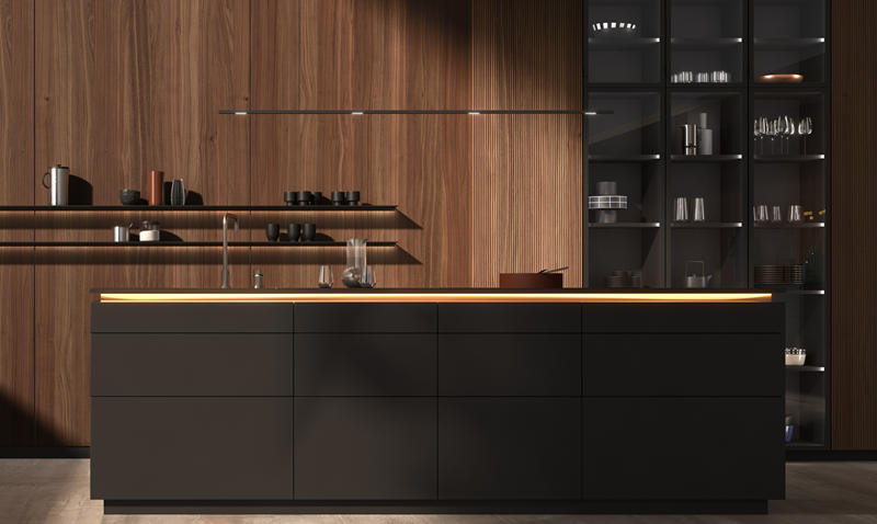 Affordable Wooden Cabinets Kitchen Cabinet Luxury with Veneer and Lacquer Finish