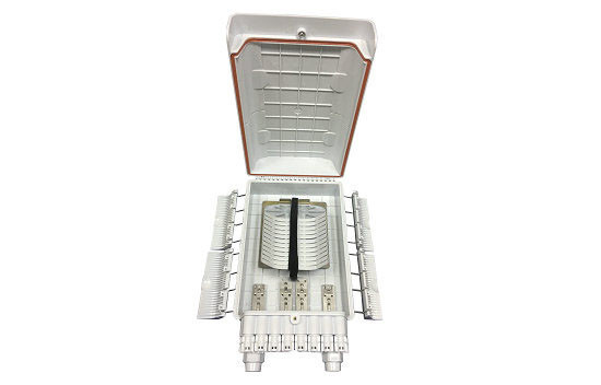 Outdoor Wall Mount Fiber Optic Termination Box ABS Plastic 144 Fibers 4 Entry Port