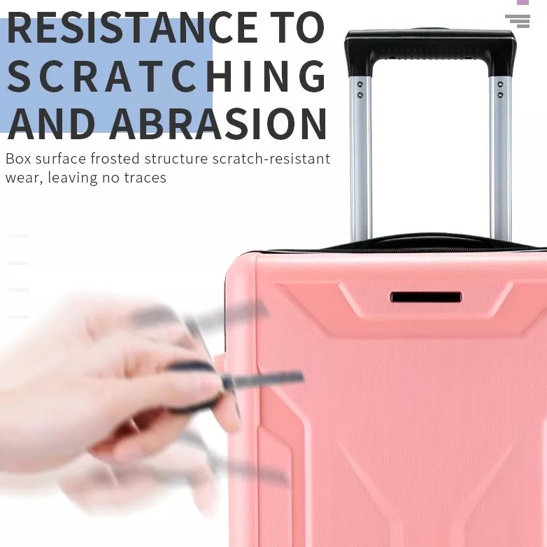Polyester Lining Hard Shell Luggage Set 24'' Trolley Suitcase Tsa Luggage Lock 3 Pcs Pp Carry On