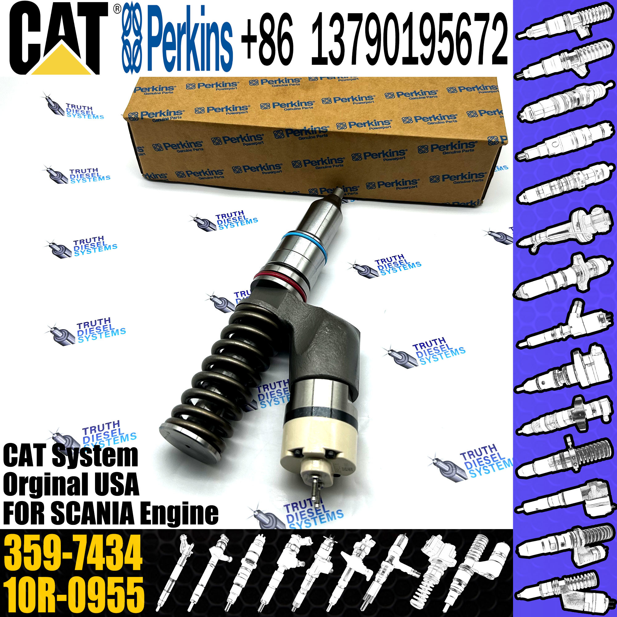 Fuel Injector 253-0618 10R-2772 249-0713 359-7434 374-0750 for Caterpillar CAT Diesel Engine