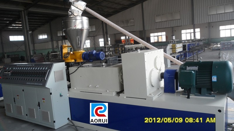 Two Screw efficient Plastic Profile Extrusion Line / Extrusion Machine For Turnking