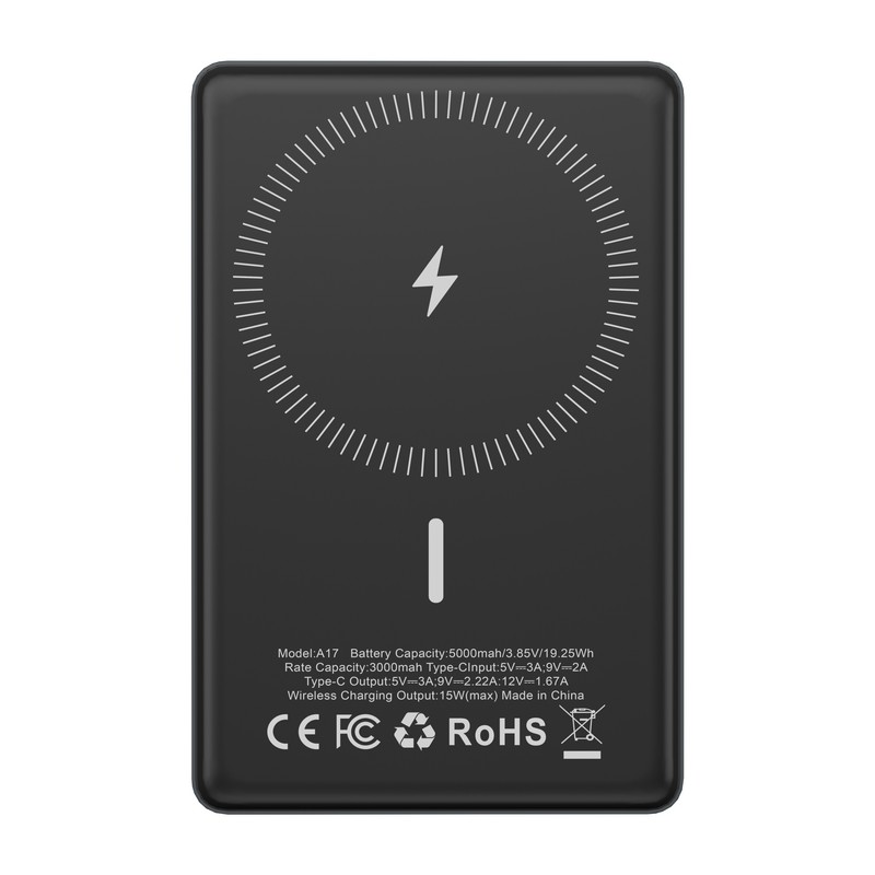 Portable Magnet Wireless Power Bank with 5W/7.5W/10W/15W Output