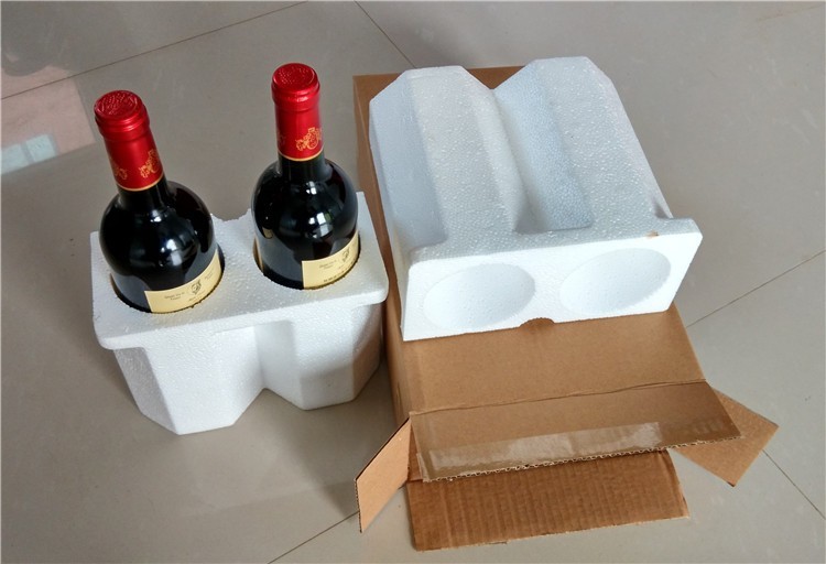 EPS Wine Transportation Packaging Beverage Glass Bottle Packaging for Picnic