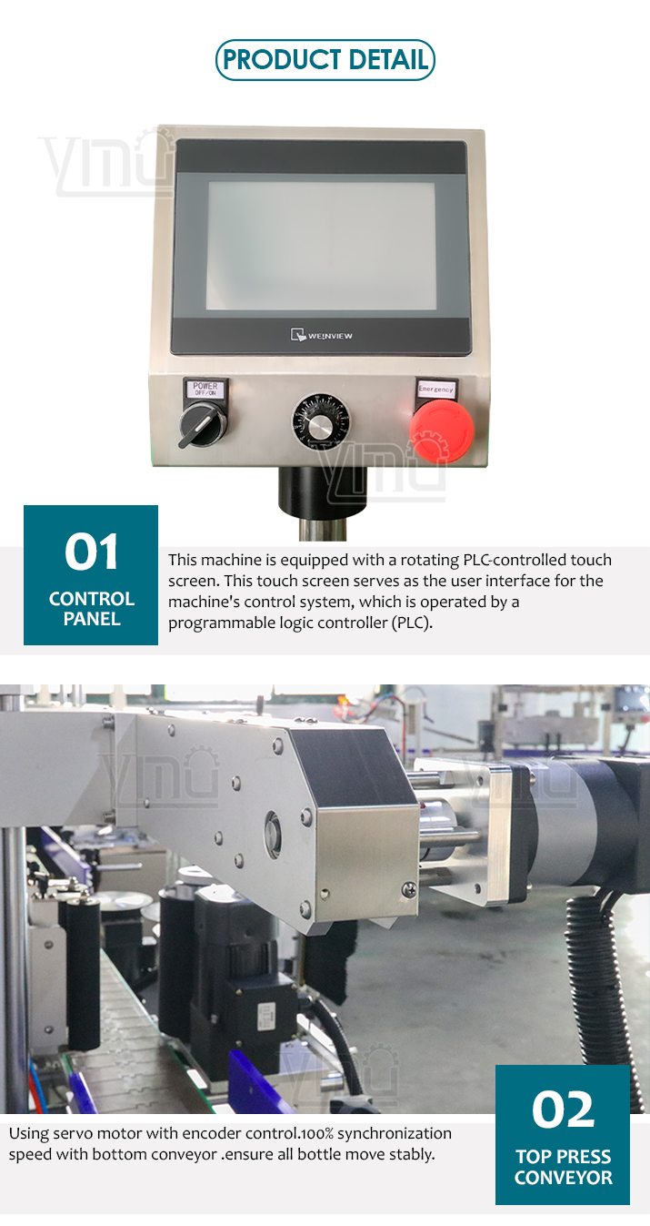 Automatic Square Canister Jar Single Side Label Applicator Round And Flat Bottle Labeling Machine