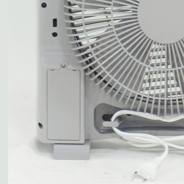 Household 12V Solar Energy Rechargeable Box Fan With LED Light