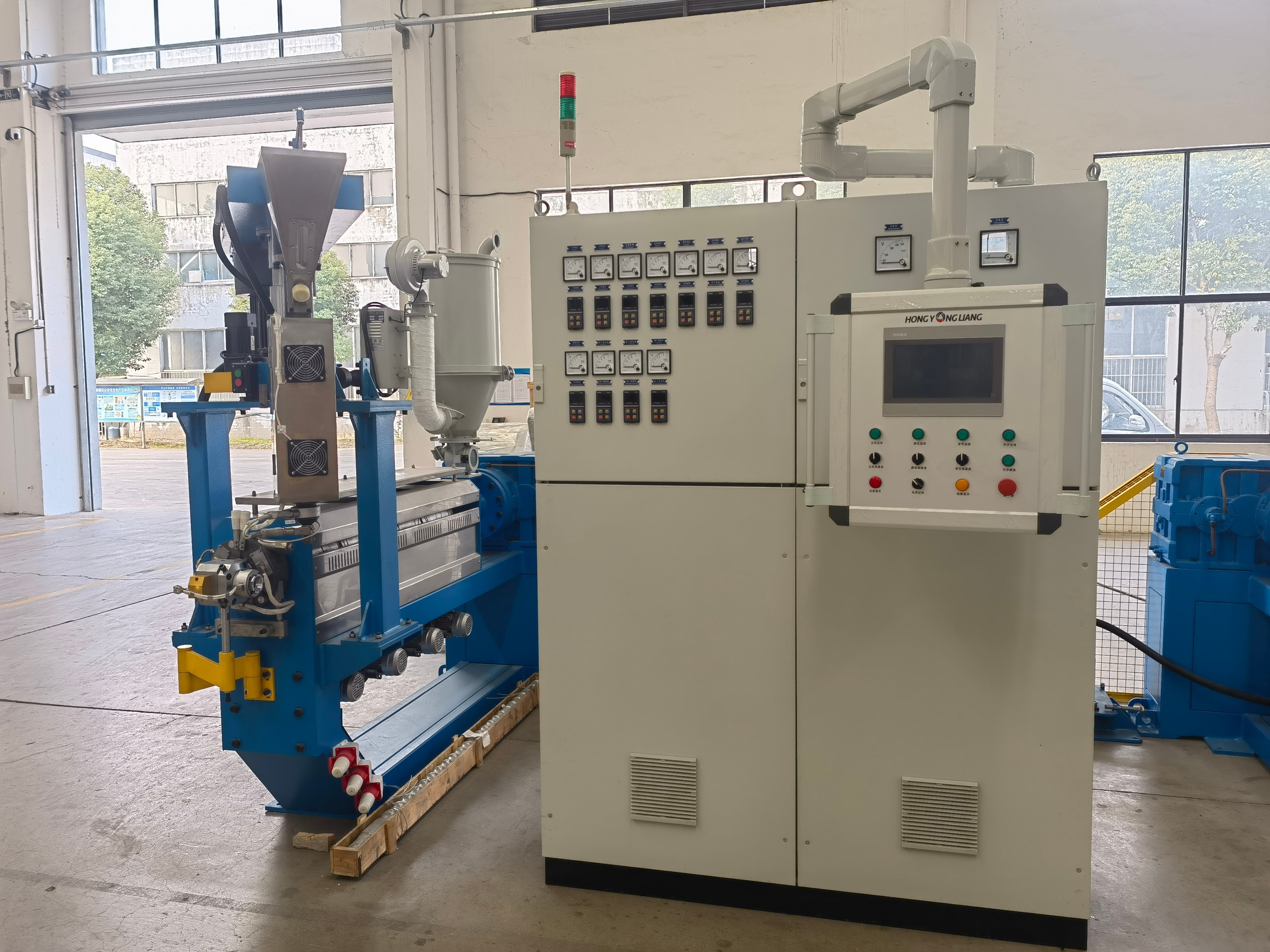 80mm High Speed Cable Extruder Insulation And Sheathing With PE PVC XLPE