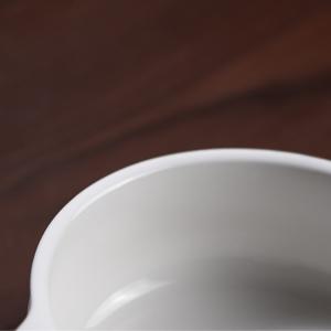 Horizontal Stripes Pocelain Double Handle Soup Bowls Anti Scald