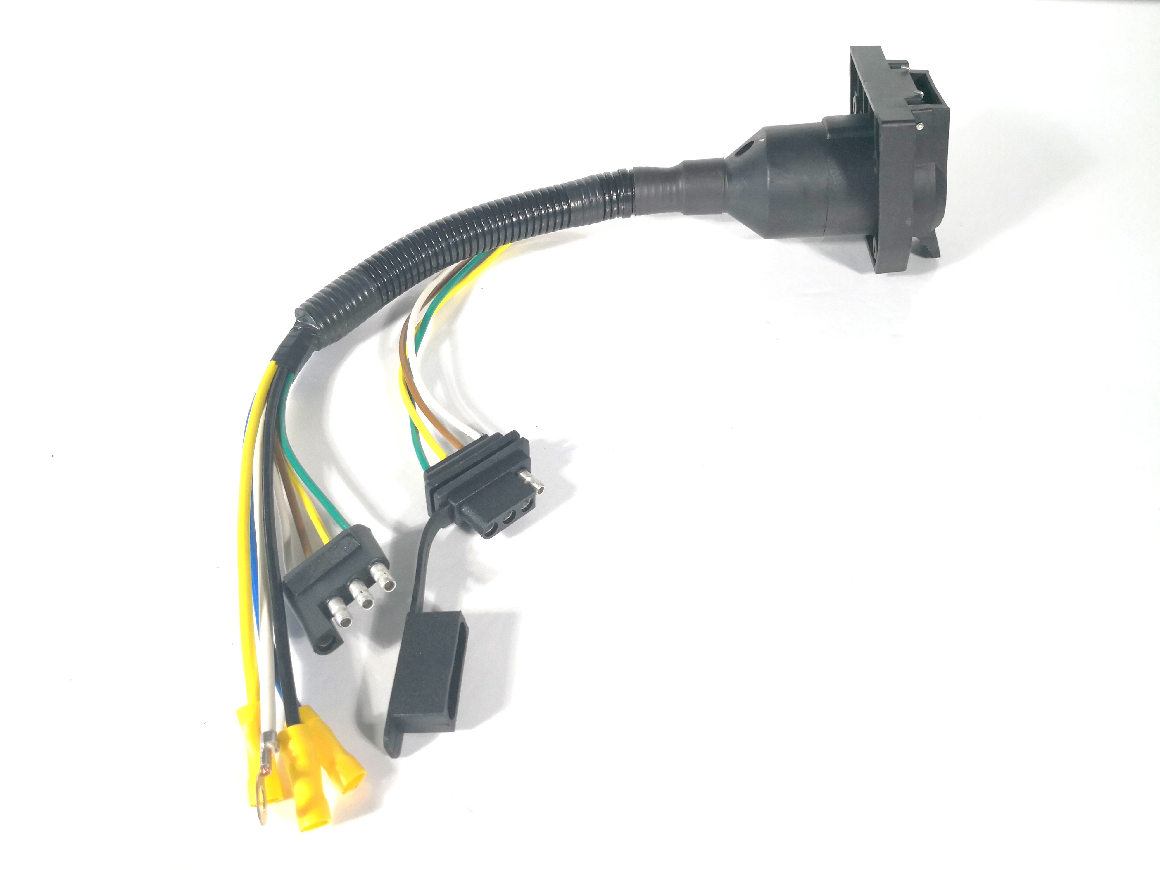 American 7 Pin Trailer Socket Wiring Shockproof Extension Spiral Type