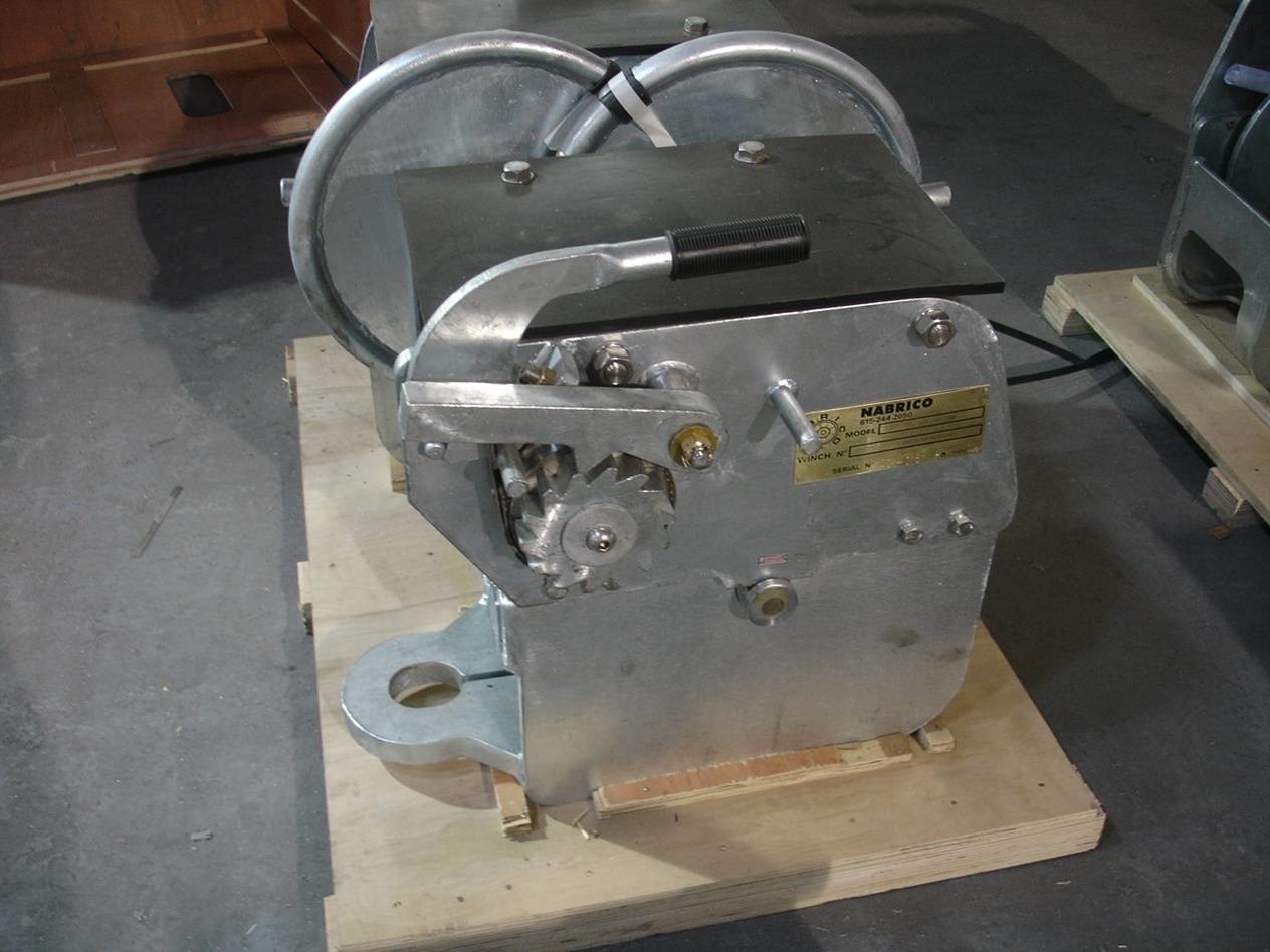 Barge Connecting Hand Manual Swivel Winch For Marine Ship Nabrico Original