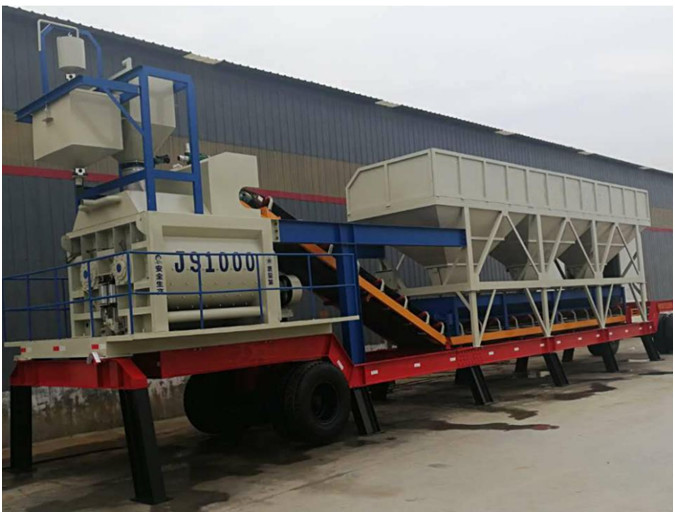 XDEM HZS60 Mobile Concrete Batching Plant 60cubic Meter Per Hour