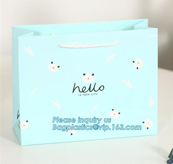 Luxury paper bags with handles Different Sizes,250gsm art paper shopping carrier bag custom printing with handle rope