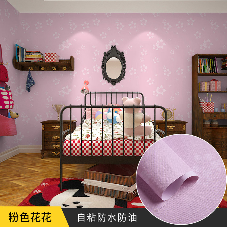 Wallpapers Size 60cm*10m per roll Modern Floral Design Self-Adhesive PVC Vinyl Wallpaper Waterproof for Bedroom and Hotel