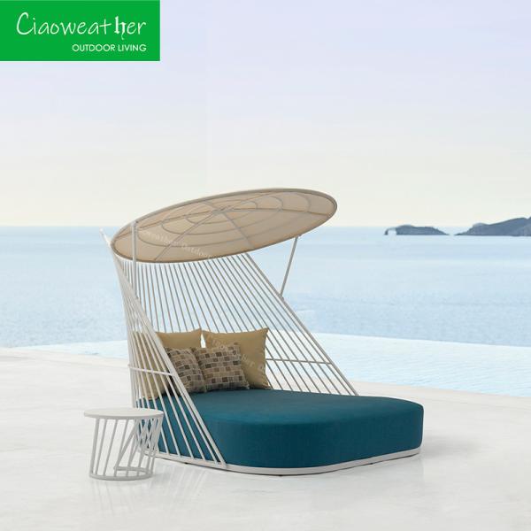 Modern Design Style Outdoor Furniture Waterproof Sunbed with Gazebo Lounge