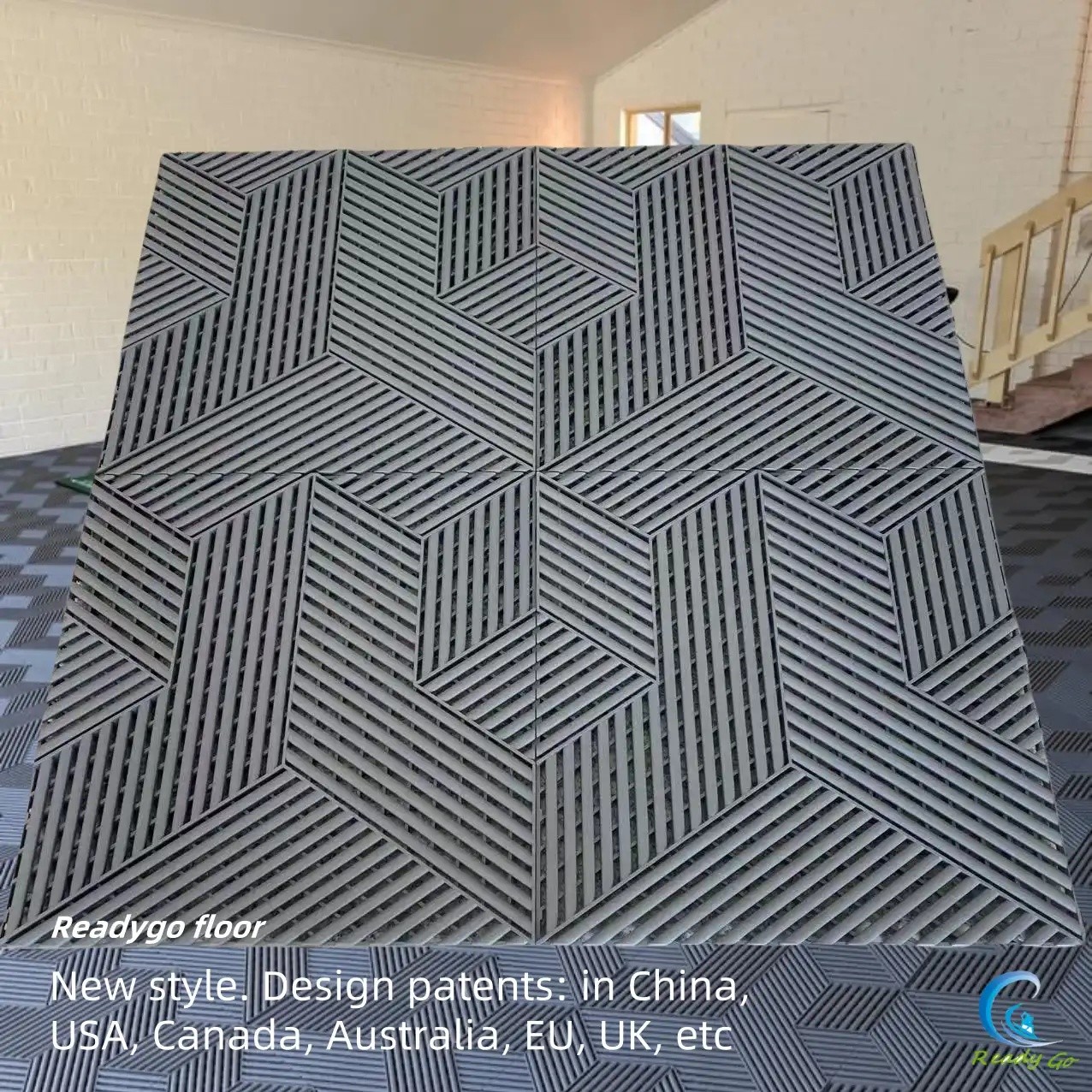 Polypropylene Garage Floor Tiles 2500Lbs Interlocking Garage Flooring Chemical Resistance