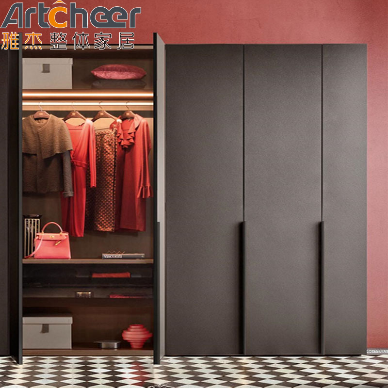 Modern Wooden Wardrobe Almari Furniture Portable Closet For Bedroom Storage