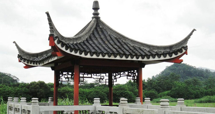 Antique Hexagon Wooden Garden Gazebo Outdoor 2.5 M Chinese Pavilion