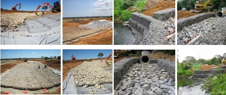 Galvanized Filled Gabion Baskets H2m Gabion Wire Mesh