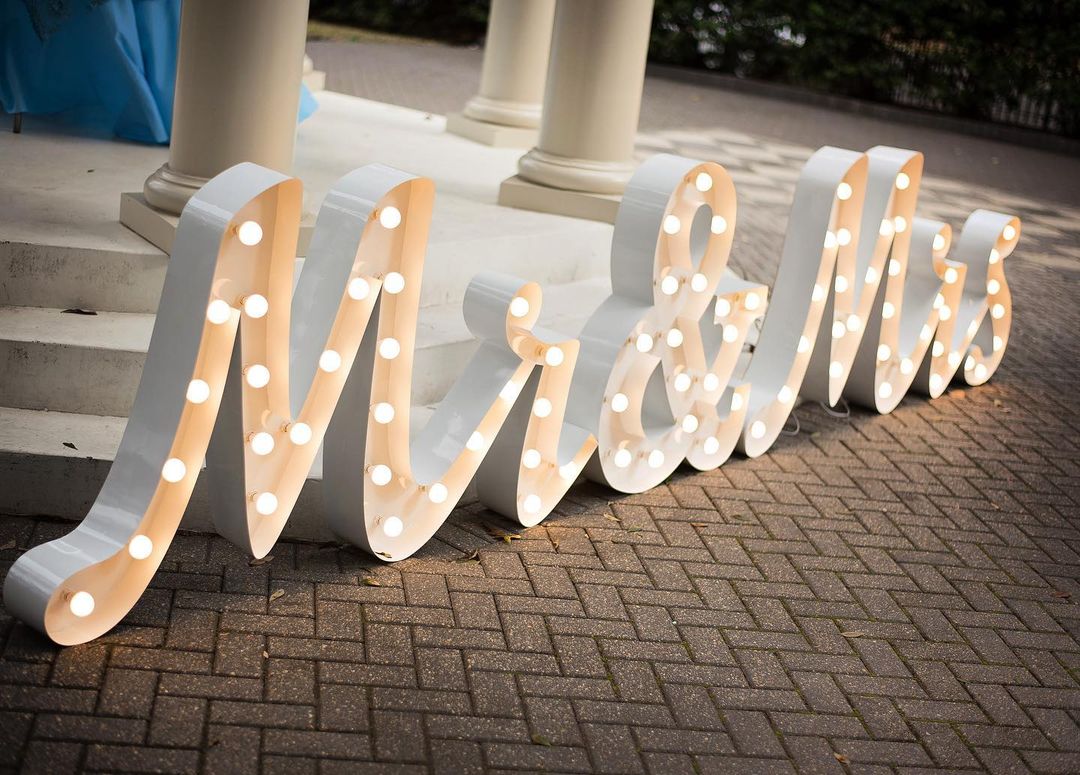 Stainless Steel LED Metal Bulb Letters Signage for Office and Birthday Celebration