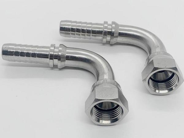 JIC 74 Taper Seal 90 Elbow SUS304/SUS316L Stainless Steel Hydraulic Crimp Hose