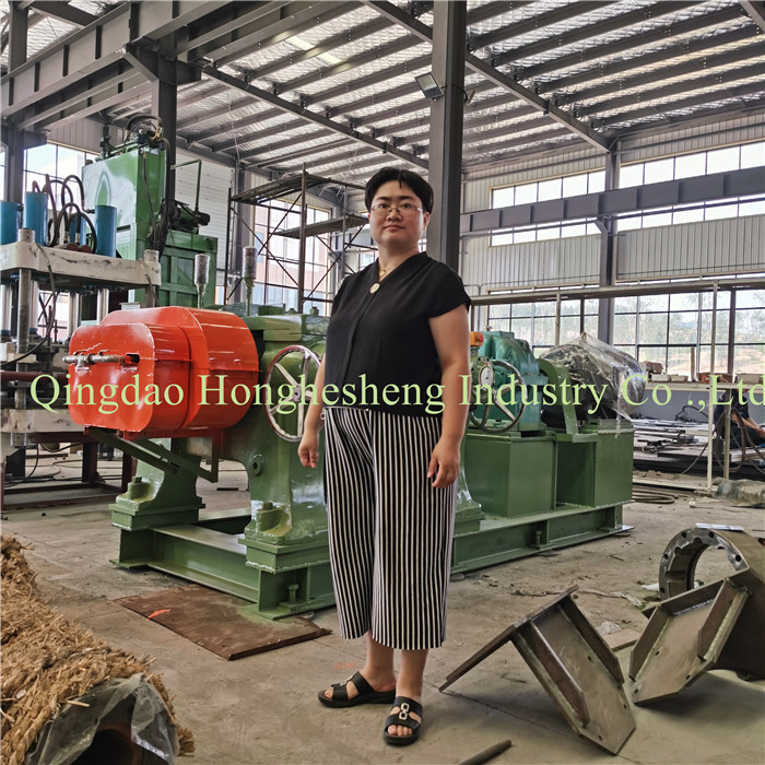 Two Roll Rubber Grinder Waste Tire Cracker Mill Rubber Crusher
