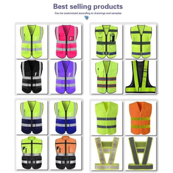Quality High Visibility Work Safety Vest Breathable Reflective LED Flash for sale
