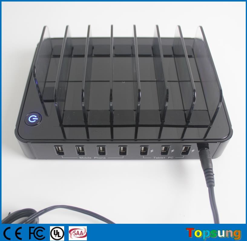 Fast Charging multi port USB phone charger 7 Ports Station Dock Stand Holder For iPhone X 8 7 6 6S 5 Samsung xiaomi redm