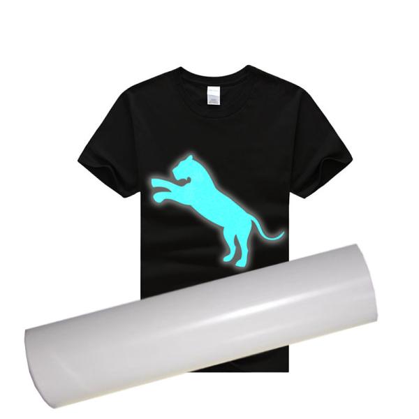 White Htv Glitter Vinyl Rolls Wholesale Glow At Night In The Dark Provide Cut