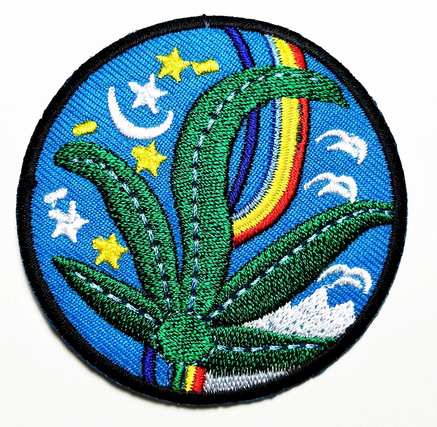 Decorative Applique Embroidered Cloth Badges Iron - On Backing