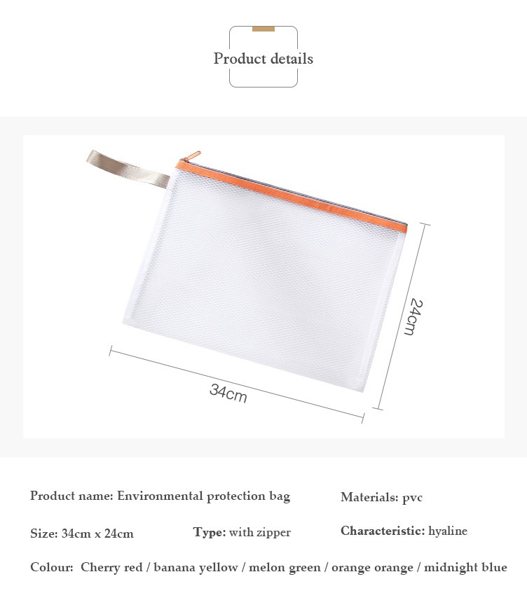 Sustainable Zipper Checkered Document Bag, Archives, Documents, Supplies, Bills, Inspection Data, Dustproof Storage