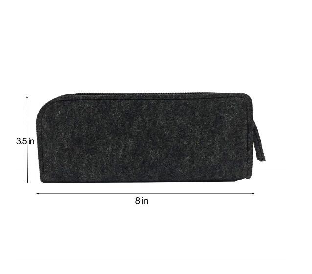 Stationery Felt Pencil Case / Large Zipper Pencil Pouch For School Eco Friendly