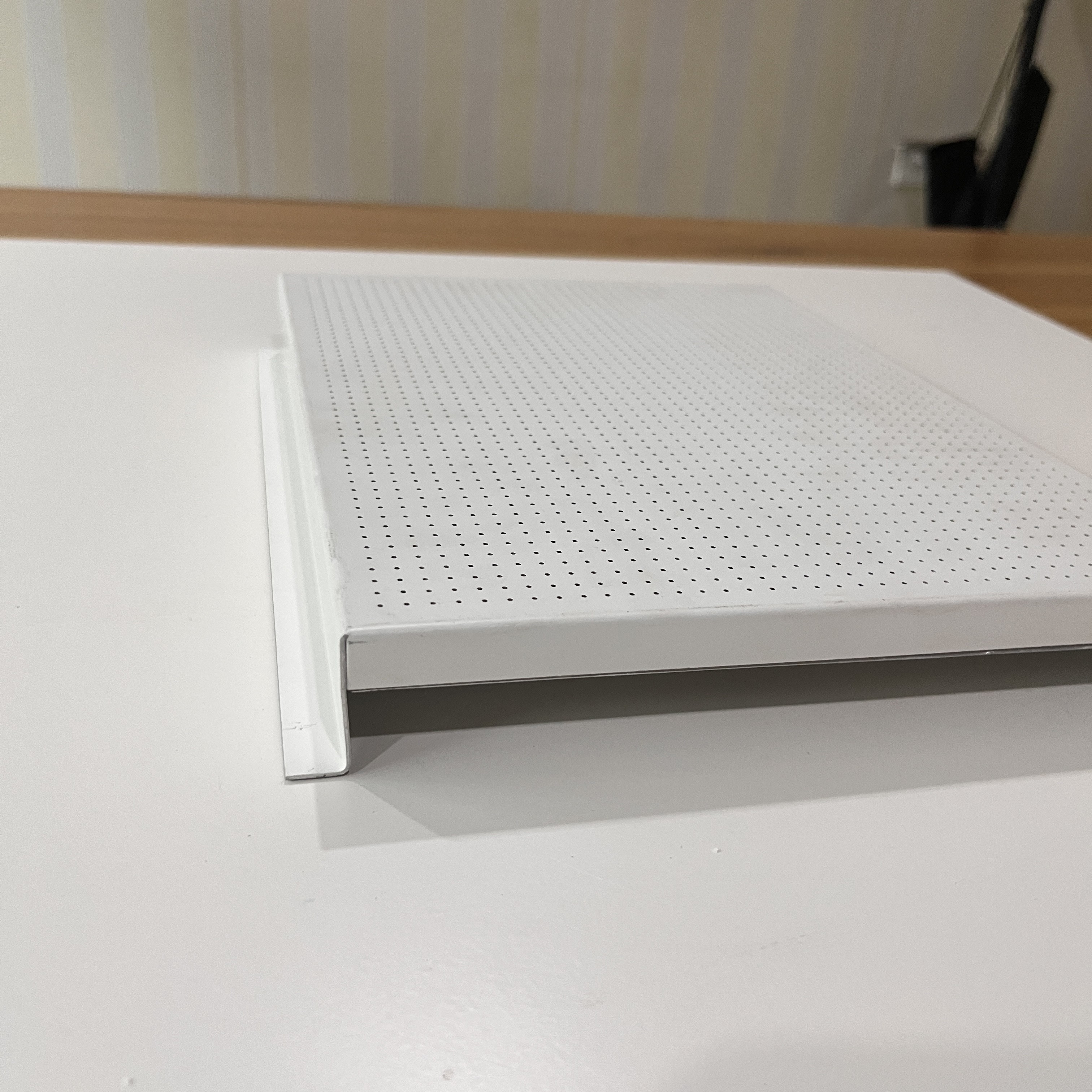 1.0mm Aluminum Metal Ceiling Corrugated Hook On Panel With Standard Perforation
