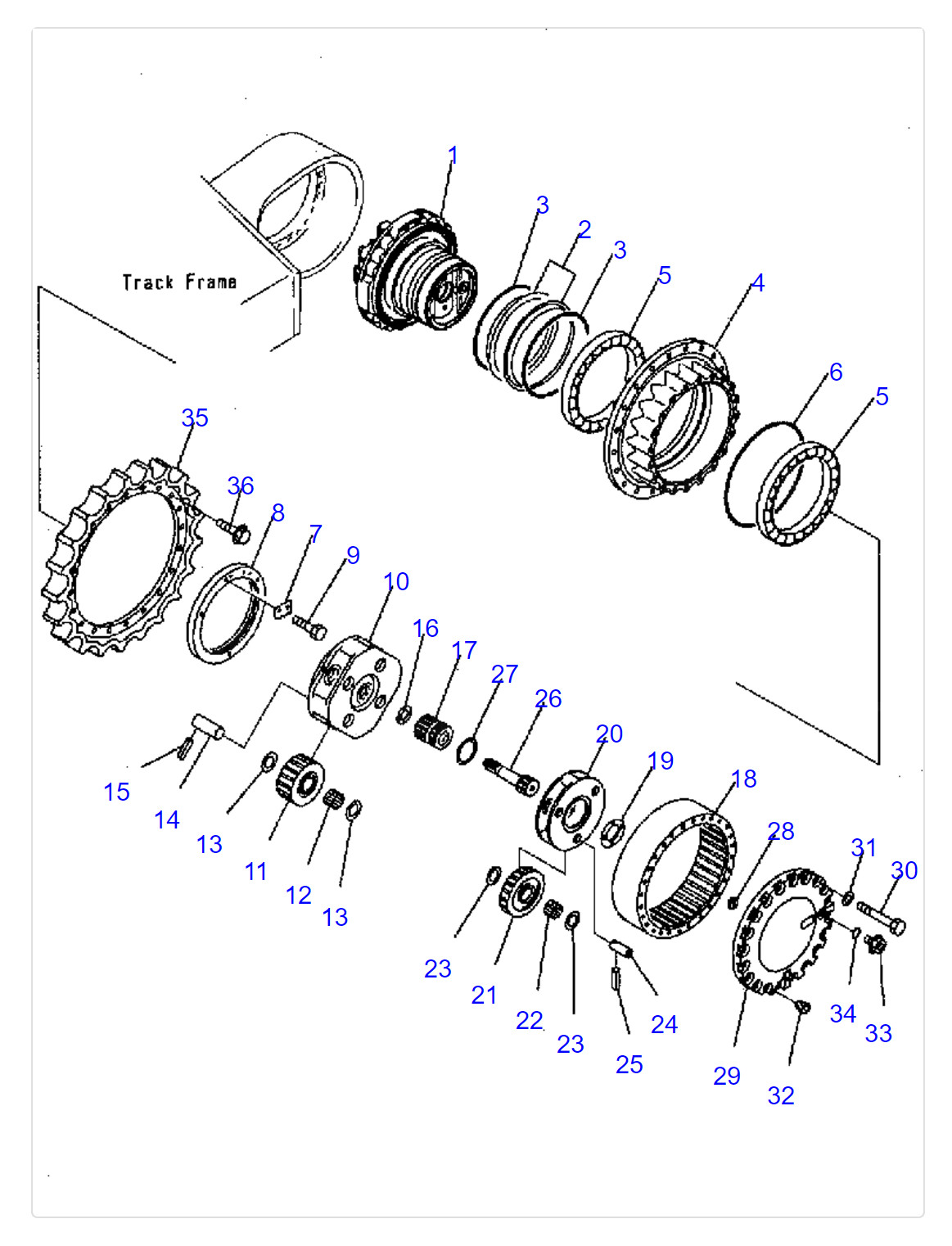 207-27-00260 PC360-7 PC300-7 Excavator Travel Gearbox