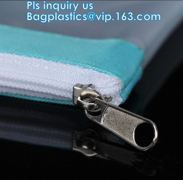 Bikini Plastic Packaging Clear PVC Swimwear Wet Packaging Bag With Zipper, stand up slider k bag for underwear bik
