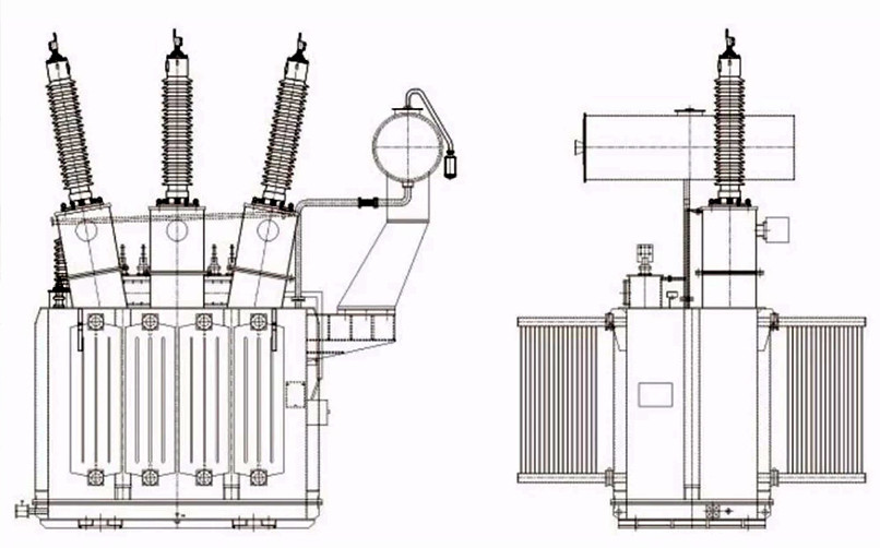 250mva 220kv Oil Immersed Transformer 3 Phase Electric Power Transformer