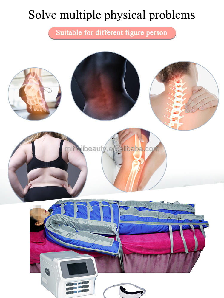 360mmHg Full Body Infrared Pressotherapy Machine 400W Power Consumption
