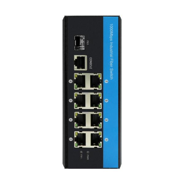 Quality 8 Port RJ45+1*SFP L2 Managed Gigabit Ethernet Switch IP40 Dual Power Input Poe Switch for sale