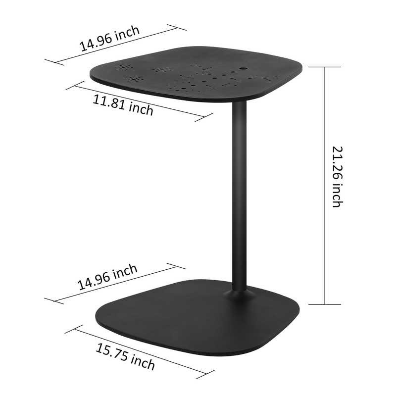 Tomile Black Laptop Side Table