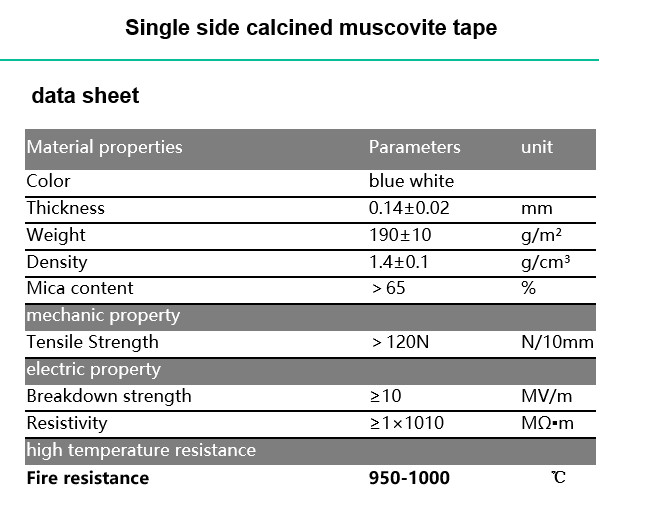 Muscovite Mica Tape Insulation Material For Flame Retardant Cable Conductor