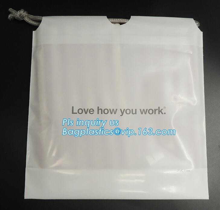 Biodegradable Hotel packaging clothes for laundry plastic bag Customized Poly Plastic Drawstring customed Hotel Plastic