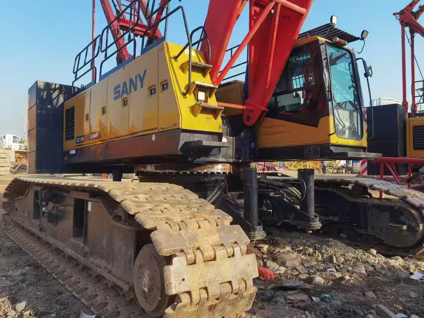Safe Operation Energy Efficient 110 Ton Lattice Boom Crane For Sale