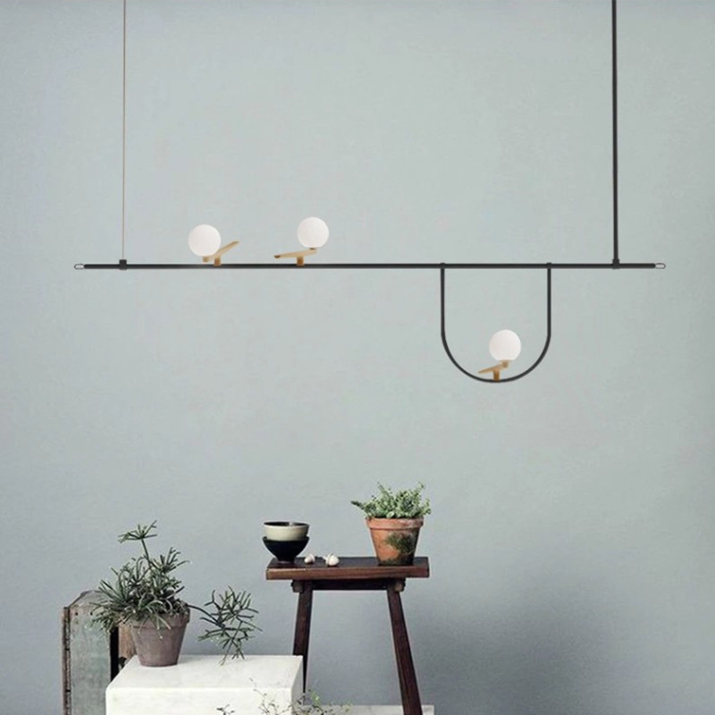 Nordic lustre metal Designer bird Pendant light art dining room office Yanzi Pendant Lamp(WH-GP-155)