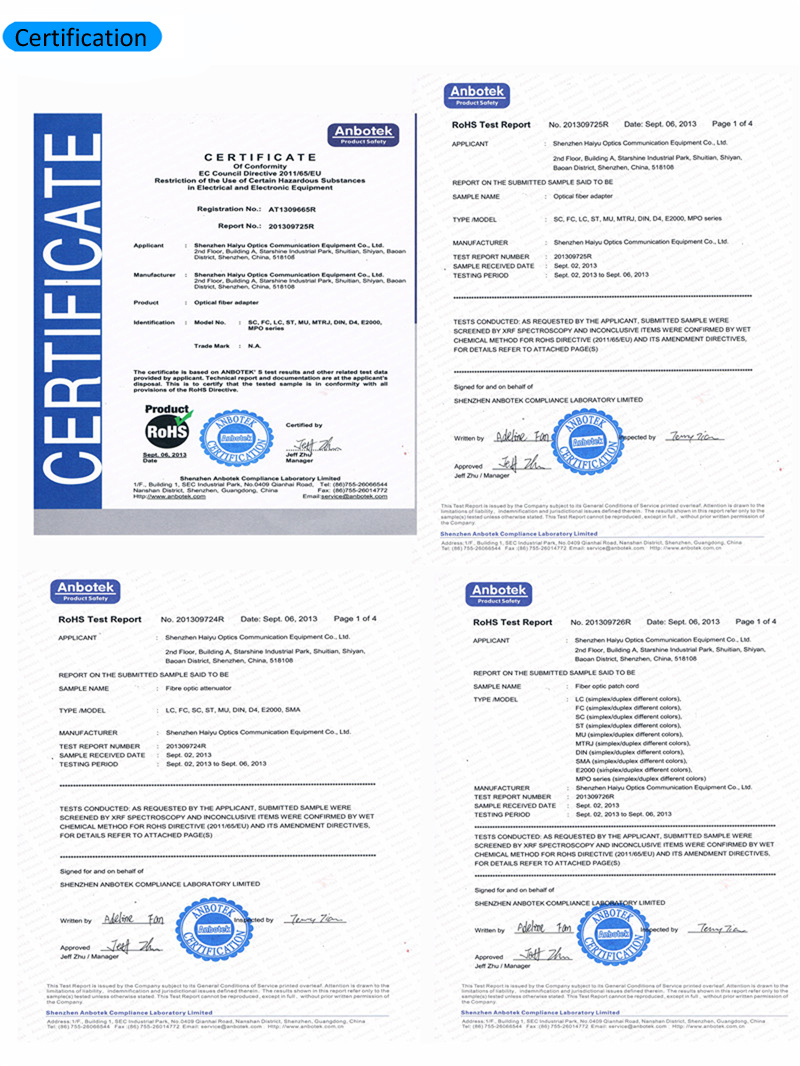 PVC LSZH OM3 48 Core MPO TO LC Optical Fiber Cable