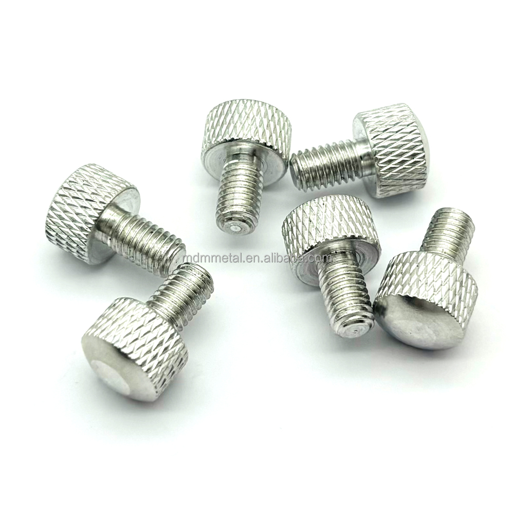 Colorful Custom Screw Machining CNC Spare Parts Hardened Metals M3 Knurled Hand Drive Screws