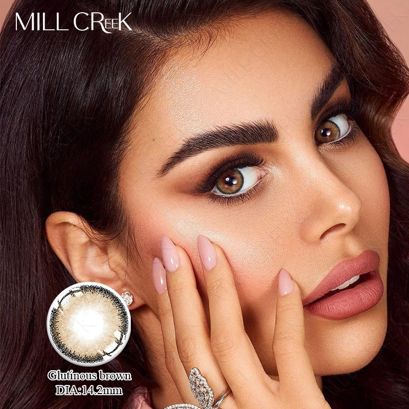 Cosmetic Natural Contact Lenses For Eyes Prescription With Diopter Large Diameter