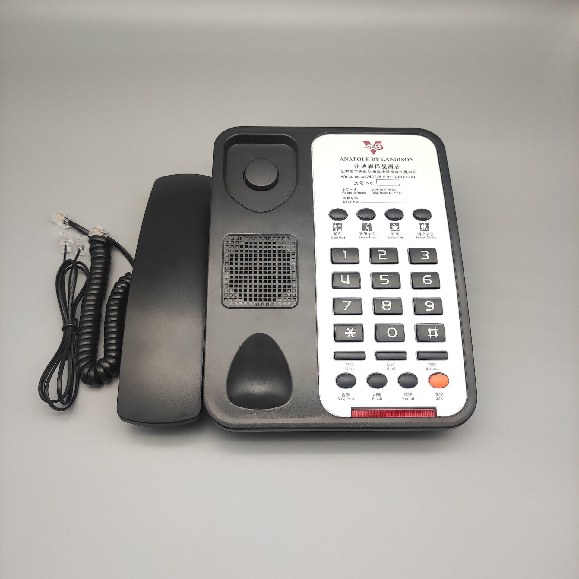 OEM ODM Desktop Phone Hotel Guest Room Supplies Black
