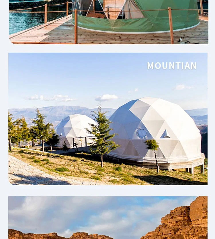 Waterproof Inflatable Dome Tent House Customized 6m Geodesic Dome Tent